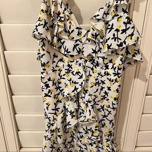 ALLISON NY Floral Dress with ruffle detail